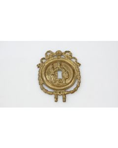 Schild, Beschläge, Messing, 90mm, 70mm