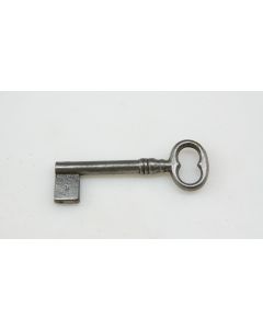 Schlüssel Rohling, Beschläge, Eisen, Halmlänge 43mm, Bart b 12mm l 15mm, Durchmesser 7mm