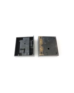 Kastenschloss mit Stulp, links, Beschläge, Eisen, 75mm, 70mm, Dornmass 35mm