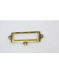 Etikettenrahmen, Beschläge, Messing, 90mm, 6mm