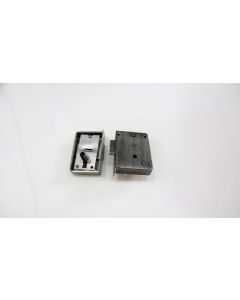 Kastenschloss mit Stulp, links, Beschläge, Eisen, 74mm, 50mm, Dornmass 25mm