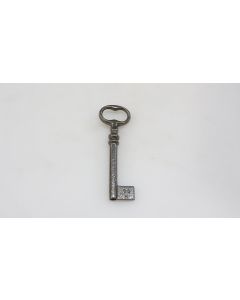 Schlüssel Rohling, Beschläge, Eisen, Halmlänge 43mm, Bart b 9mm l 12mm, Durchmesser 6mm