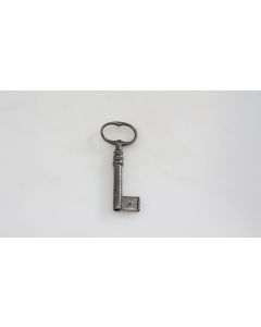 Schlüssel Rohling, Beschläge, Eisen, Halmlänge 32mm, Bart b 10mm l 12mm, Durchmesser 6mm