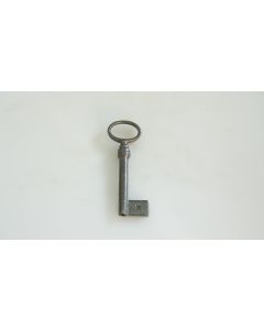 Schlüssel Rohling, Beschläge, Eisen, Halmlänge 40mm, Bart b 10mm l 14mm, Durchmesser 6mm