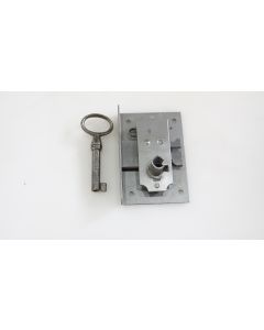Einlassschloss, Beschläge, Eisen, L 70mm B 47mm, Stulp L 70mm B 14mm, Dornmass  20mm