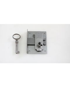 Einlassschloss, Beschläge, Eisen, L 70mm B 55mm, Stulp L 70mm B 14mm, Dornmass 35mm