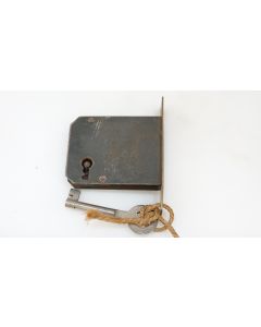 Einsteckschloss links, Beschläge, Eisen, Stulp L 80mm B 17mm, Kasten L 62mm B 49mm, Dornmass 50mm