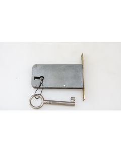 Einsteckschloss links, Beschläge, Eisen, Stulp L 70mm B 13mm, Kasten L 73mm B 35mm, Dornmass 60mm