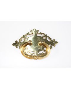 Griff, quer, poliert, Beschläge, Messing, 7.5 cm, 11 cm