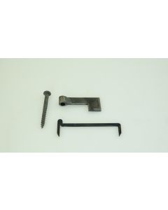 Vorreiber mit Streicher und Schraube, Beschläge, Eisen, 50mm, Überschlag 0mm, Streicher 75mm uni