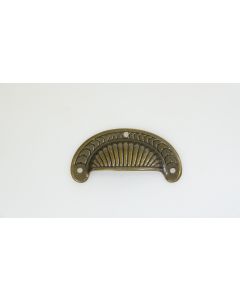Muschelgriff patiniert, Beschläge, Messing, 65mm uni