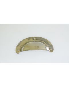 Muschelgriff vernickelt, Beschläge, Messing, 75mm uni