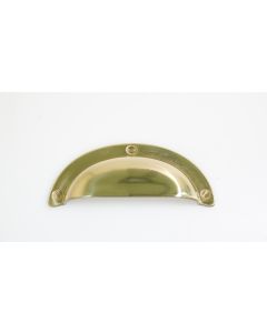 Muschelgriff, Beschläge, Messing, 94mm, 40mm uni