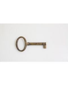 Rohschlüssel, Beschläge, Messing, Halmlänge 38mm, Bart b 6mm l 7mm uni, Durchmesser 6mm