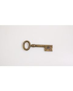 Rohschlüssel, Beschläge, Messing, Bart b 9mm l 17mm uni, Durchmesser 6mm