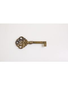 Rohschlüssel, Beschläge, Messing, Halmlänge 34mm, Bart b 6mm l 7mm uni, Durchmesser 6mm