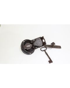 Truhenschloss, Historische Schlösser und Bänder, Eisen, 135mm, 90mm uni, Dornmass 95mm
