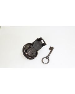 Truhenschloss, Historische Schlösser und Bänder, Eisen, 125mm, 85mm uni, Dornmass 95mm