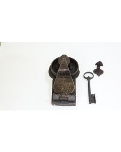 Truhenschloss, Historische Schlösser und Bänder, Eisen, 180mm, 105mm uni, Dornmass 125mm