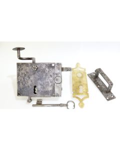 Türschloss, Historische Schlösser und Bänder, Eisen, 155mm, 120mm uni, Durchmesser 90mm