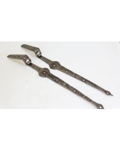 Truhenband Paar, Historische Schlösser und Bänder, Eisen, länge über alles 460mm uni