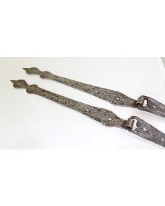 Truhenband Paar, Historische Schlösser und Bänder, Eisen, 640mm, 55mm uni