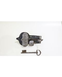 Offenes Schloss, rechts, Historische Schlösser und Bänder, Eisen, 180mm, 100mm uni, Dornmass 75mm
