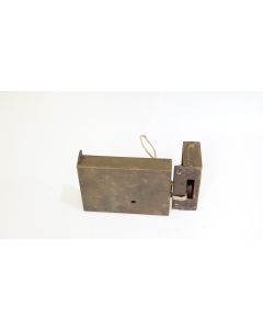 Türschloss, Historische Schlösser und Bänder, Messing, 130mm, 90mm uni, Dornmass 75mm