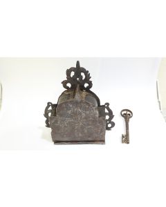 Truhenschloss, Historische Schlösser und Bänder, Eisen, 245mm, 225mm uni, Dornmass 125mm
