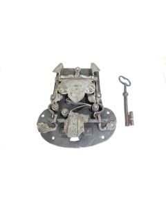 Truhenschloss, gotisch, Historische Schlösser und Bänder, Eisen, 245mm, 205mm uni, Dornmass 205mm