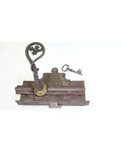 Türschloss, Historische Schlösser und Bänder, Eisen, 240mm, 115mm uni, Dornmass 40mm