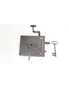 Türschloss, Historische Schlösser und Bänder, Eisen, 140mm, 114mm uni, Dornmass 70mm