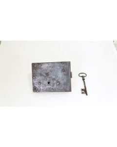 Kastenschloss, rechts, Historische Schlösser und Bänder, Eisen, 130mm, 100mm uni, Dornmass 75mm