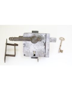 Türschloss, Historische Schlösser und Bänder, Eisen, 110mm, 100mm uni, Dornmass 60mm