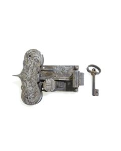 offenes Kastenschloss, rechts, Historische Schlösser und Bänder, Eisen, 170mm, 145mm uni, Dornmass 75mm