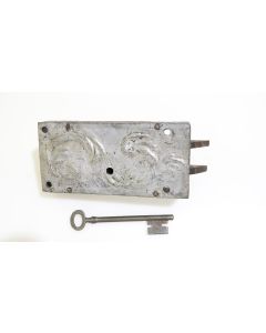 Kastenschloss, rechts, Historische Schlösser und Bänder, Eisen, 165mm, 80mm uni, Dornmass 85mm