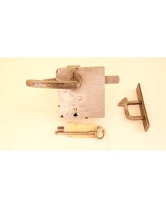 Zimmertürschloss, Historische Schlösser und Bänder, Eisen, 110mm, 100mm uni, Dornmass 65mm