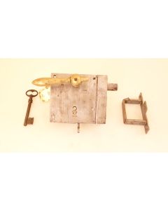 Zimmertürschloss, Historische Schlösser und Bänder, Eisen, 115mm, 101mm uni, Dornmass 65mm