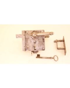 Zimmertürschloss, Historische Schlösser und Bänder, Eisen, 110mm, 100mm uni, Dornmass 60mm