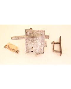 Zimmertürschloss, Historische Schlösser und Bänder, Eisen, 95mm, 115mm uni, Dornmass 60mm