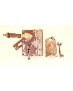 Zimmertürschloss, Historische Schlösser und Bänder, Eisen, 125mm, 82mm uni, Dornmass 50mm