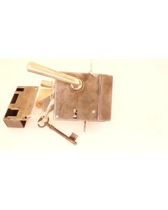 Zimmertürschloss, Historische Schlösser und Bänder, Eisen, 107mm, 102mm uni, Dornmass 65mm