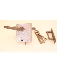 Zimmertürschloss, Historische Schlösser und Bänder, Eisen, 93mm, 115mm uni, Dornmass 60mm