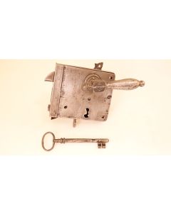 Türschloss, Historische Schlösser und Bänder, Eisen, 120mm, 105mm uni, Dornmass 75mm