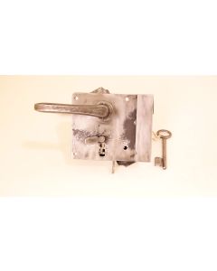 Türschloss, Historische Schlösser und Bänder, Eisen, 110mm, 100mm uni, Dornmass 65mm