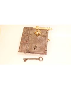 Türschloss, Historische Schlösser und Bänder, Eisen, 180mm, 195mm uni, Dornmass 60mm