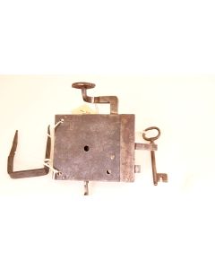 Türschloss, Historische Schlösser und Bänder, Eisen, 115mm, 95mm uni, Dornmass 65mm