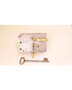 Türschloss, Historische Schlösser und Bänder, Eisen, 142mm, 100mm uni, Dornmass 75mm