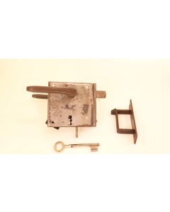 Türschloss, Historische Schlösser und Bänder, Eisen, 110mm, 100mm uni, Dornmass 60mm