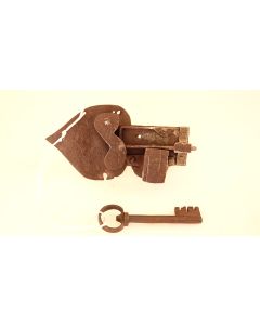 offenes Kastenschloss rechts, Historische Schlösser und Bänder, Eisen, 195mm, 105mm uni, Dornmass 55mm